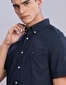 Tommy Hilfiger Mens Navy Geometric Shirt