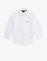 Tommy Hilfiger Kids Boys Solid Regular Fit Seersucker Woven Shirt
