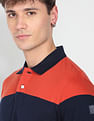 Flying Machine Colour Block Pique Polo Shirt