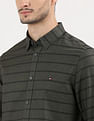 Tommy Hilfiger Heather Horizontal Striped Slim Fit Shirt