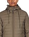 Flying Machine Detachable Hood Quilted Jacket
