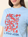 U.S. Polo Assn. Women Boyfriend Fit Brand Printed T-Shirt