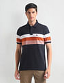 Arrow Sports Horizontal Stripe Cotton Polo Shirt