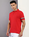 Tommy Hilfiger Global Stripe Sleeve Organic Cotton Polo Shirt