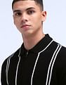 Flying Machine Vertical Striped Regular Polo Shirt
