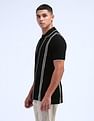 Flying Machine Vertical Striped Regular Polo Shirt