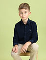U.S. Polo Assn. Kids Boys Textured Regular Fit Shirt