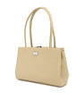 Tommy Hilfiger Solid Beige Pu Shoulder Bag