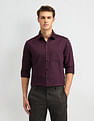 Arrow Slim Fit Textured Pattern Shirt