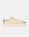 Cole Haan Women Gold Lace Up GrandPrØ Tennis Sneakers