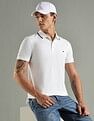 Tommy Hilfiger Solid Regular Fit Cotton Polo T-Shirt