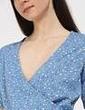 Tommy Hilfiger Cotton Wrap Neck Wrap Dress