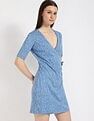 Tommy Hilfiger Cotton Wrap Neck Wrap Dress