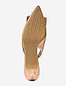 Cole Haan Beige Bow Accent Slingback Leather Kitten Heels
