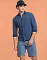 Flying Machine Patch Pocket Twill Denim Shirt