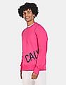 Calvin Klein Men Pink Crew Neck Logo Sweatshirt