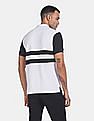U.S. Polo Assn. Men White And Black Cotton Striped Polo Shirt