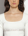 Calvin Klein Square Neck Long Sleeve T-shirt
