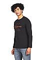 Calvin Klein Men Black Round Neck Long Sleeve T-Shirt