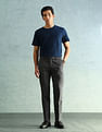 Arrow Solid Slim Fit Formal Trousers