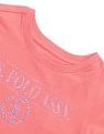 U.S. Polo Assn. Kids Girls Brand Printed Regular Fit T-Shirt