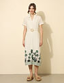 U.S. Polo Assn. Women Floral Printed Midi Shirt Dress