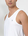 USPA Innerwear Solid Cotton EV002 Vest - Pack Of 2