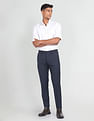 Arrow Newyork Windowpane Check Smart Flex Trousers