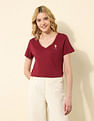 U.S. Polo Assn. Women Regular Fit Solid T-Shirt