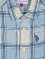 U.S. Polo Assn. Kids Boys Tartan Check Herringbone Weave Shirt