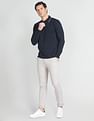Arrow Long Sleeve Patterned Knit Polo Shirt