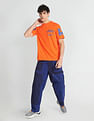 Flying Machine Rear Print Oversized T-Shirt