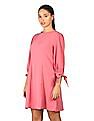 Flying Machine Women Puff Sleeve A-Line Dress