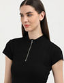 Calvin Klein Jeans Variegated Rib Half Zip Top
