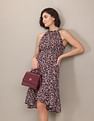 U.S. Polo Assn. Women Halter Neck Solid Fit And Flare Dress