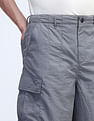 Flying Machine Cobain Loose Fit Solid Cargos