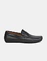 U.S. Polo Assn. Men Black Penny Strap Textured Zade Loafers