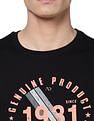 AD by Arvind Crew Neck Graphic Print T-Shirt