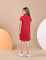 U.S. Polo Assn. Kids Girls Polo Collar Cotton Dress