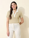 U.S. Polo Assn. Women Relaxed Fit Striped Polo Shirt