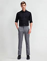 Arrow Denver Slim Fit Solid Trousers