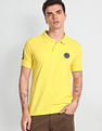 Flying Machine Appliqued Pique Polo Shirt