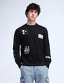 Flying Machine Relaxed Fit Printed Sweatshirt