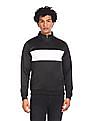 Flying Machine High Neck Colour Block Sweatshirt