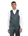 AD by Arvind Tailored Regular Fit Patterned Three Piece Suit