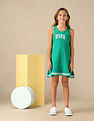 U.S. Polo Assn. Kids Girls Brand Printed A Line Dress