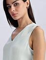 Calvin Klein Jeans Regular Fit Polyester V-Neck Tops