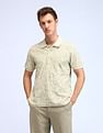 Flying Machine Abstract Pattern Pure Cotton Polo Shirt