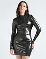Calvin Klein Long Sleeve Metallic Bodycon Dress
