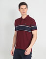 Arrow Sports Cotton Horizontal Stripe Polo Shirt